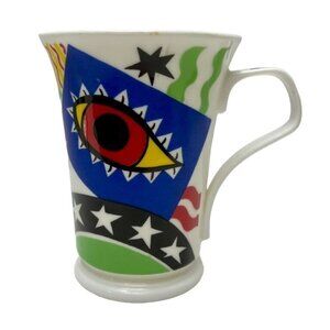 Dunoon Gallery Fine Bone China Mug by Jane Brookshaw – Abstract Eye Design